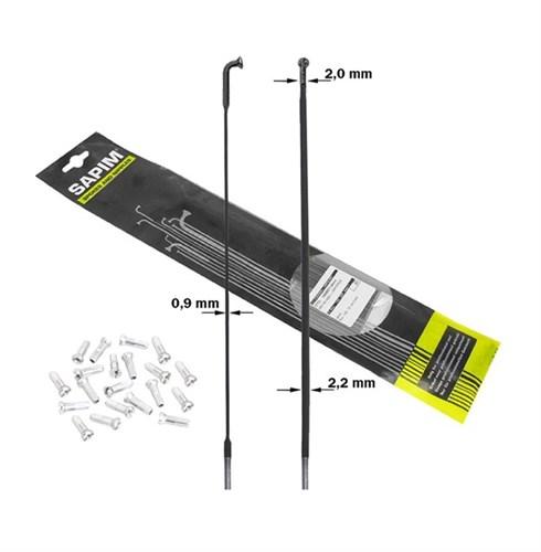 Sapim Spaken cx-ray inox zwart 14x274 aero jb - 20 st - CX-RAY 14G 274 ZWART